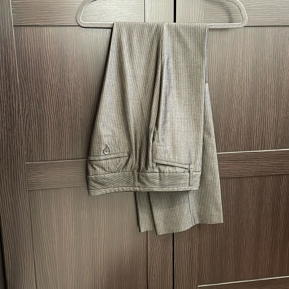 Classic Gray Pin Stripe Dress Slacks